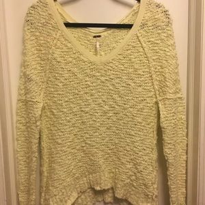 Free people light yellow sweater